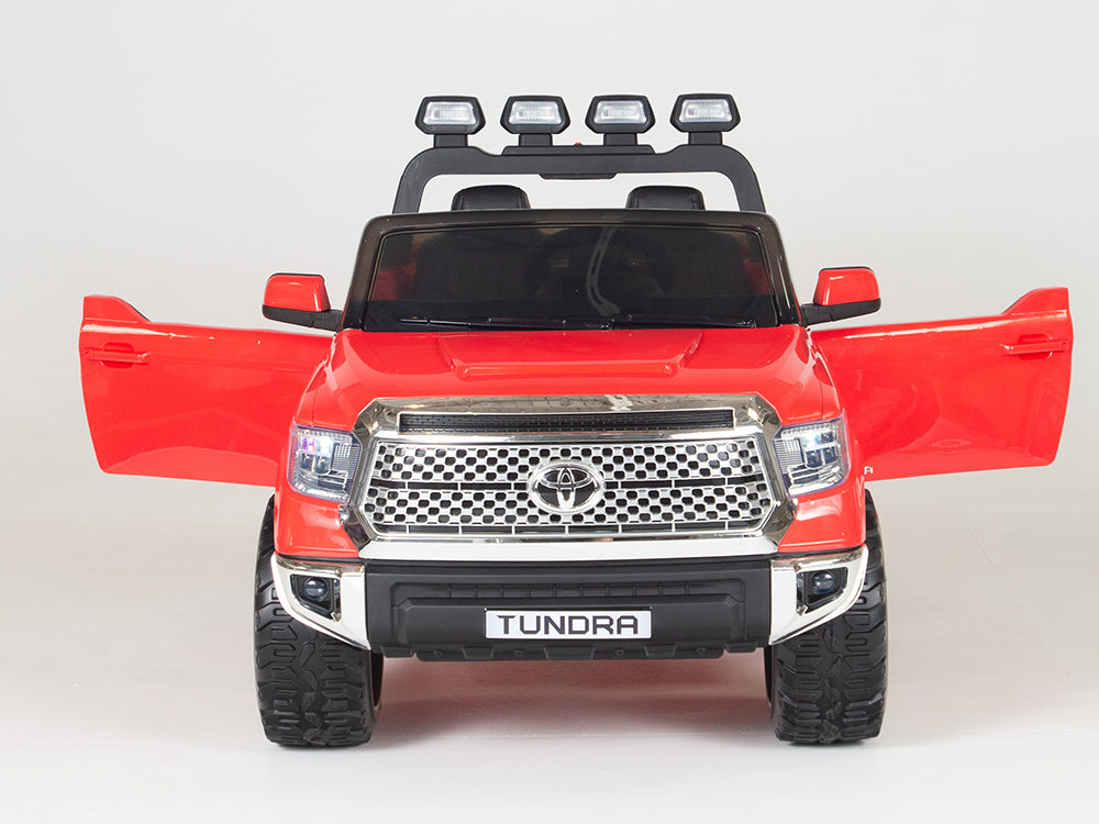 Upgraded Licensed 2 Seater Toyota Tundra Kids Ride On Car Truck with RC Red