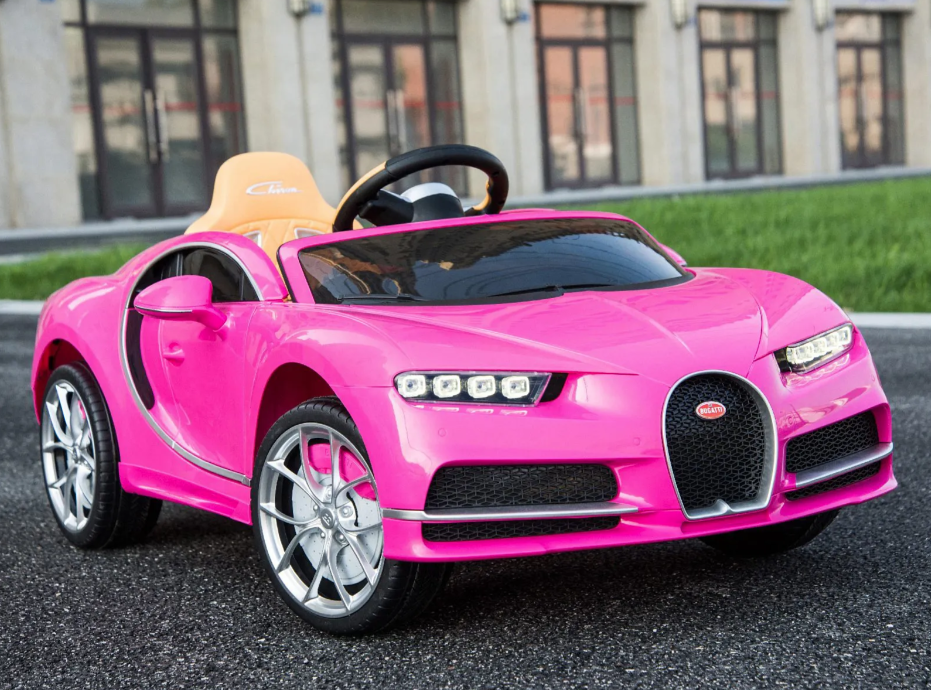 Bugatti Chiron Pink Remote Control Ride on Sports Car