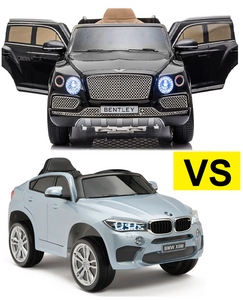 Comparison Review Bentley Bentayga Remote Control Ride On Car vs. BMW Car Tots Ride On Toys
