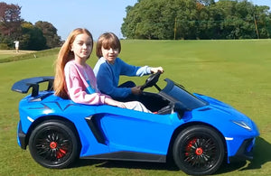 Introducing the Lamborghini SVJ Two Seat 24V Remote Control Ride On Drift Car: Let the Adventure Begin!