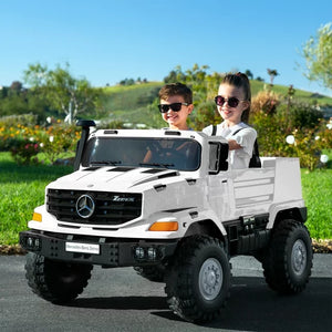 Conquer the Trails with the Mercedes Zetros Toddler Remote Control Ride-On 12V Versatility Truck!