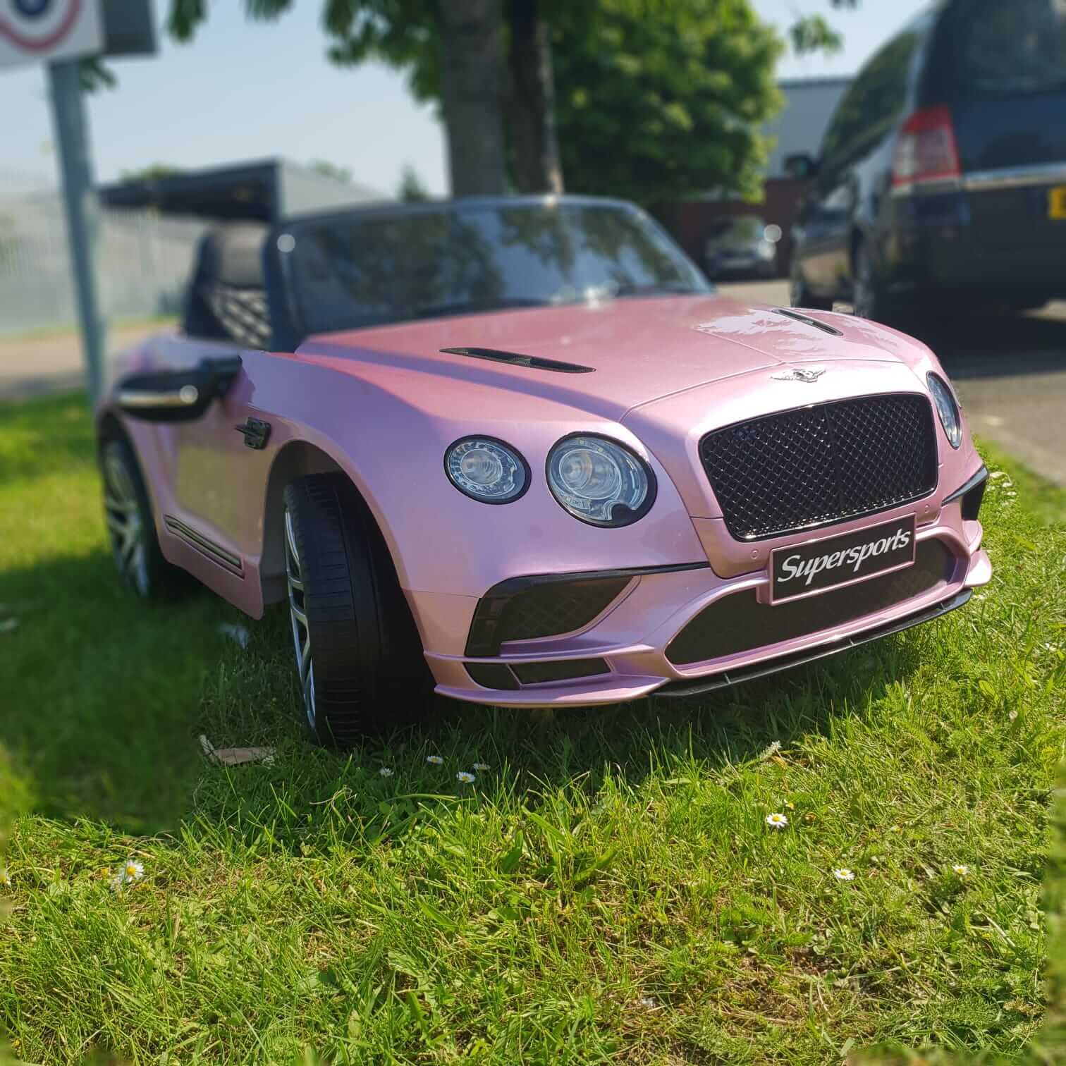 Pink Bentley Continental GT Toddler Remote Control Ride On Car with Leather Seat