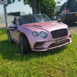 Experience Luxury in Motion: The Pink Bentley Continental GT Toddler Ride On Car!