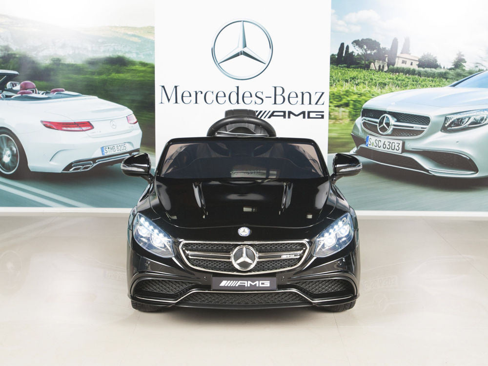 Black Mercedes S63 toddler ride-on car