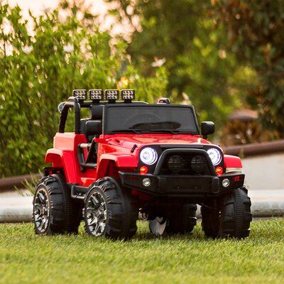 Wheelie 24 Volt jeep Ride On Truck with 2.4G Remote Control and Rubber Tires