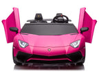 Big Kids 24V Lamborghini Aventador ride-on Car With 2 Seats pink