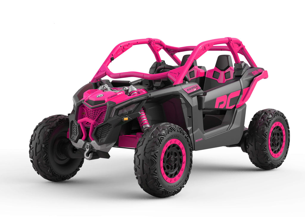 Can-Am 24V remote control ride-on SXS 2 Seater With 4 Motors 4WD pink