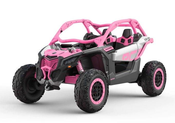 Can-Am 24V remote control ride-on SXS 2 Seater With 4 Motors 4WD pink