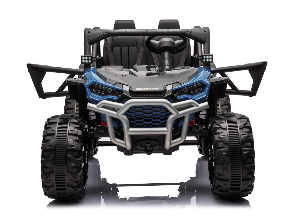 Blue Honda Talon 1000R 24V kids ride-on UTV with doors open