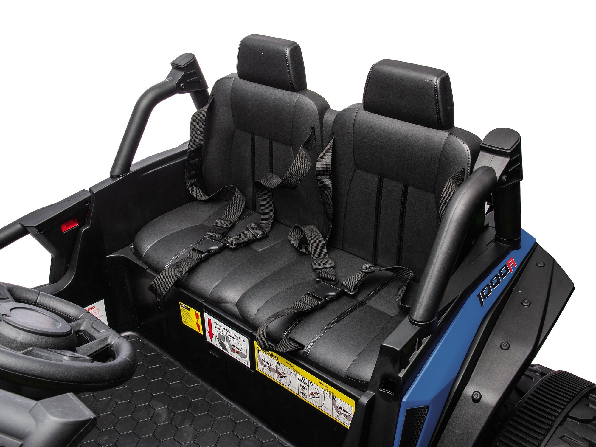 Honda Talon 1000R 24V kids ride-on UTV leather seat and cabin view