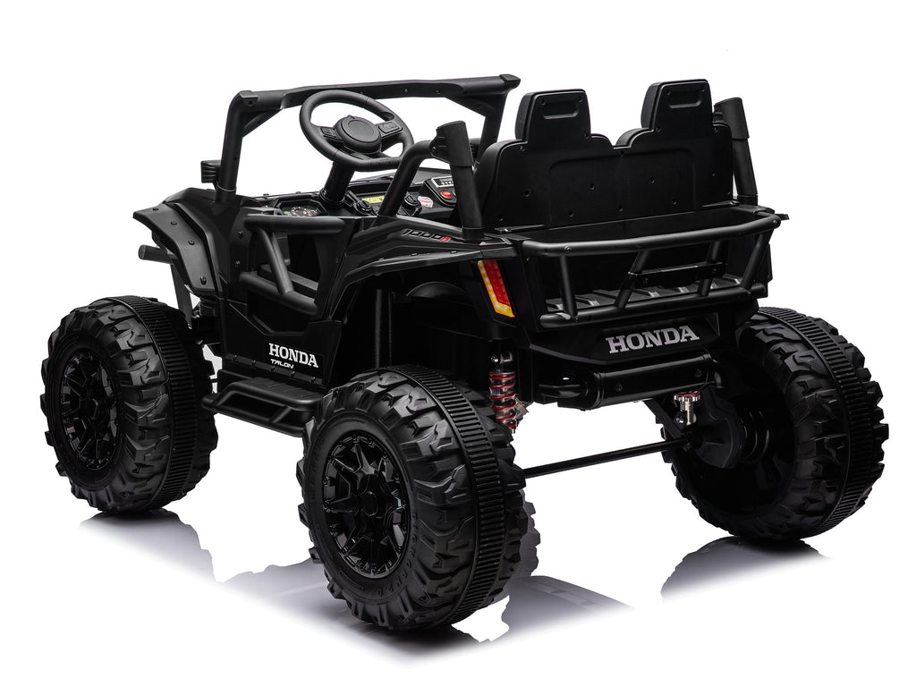 Black Honda Talon 1000R 24V kids ride-on UTV rear three-quarter view
