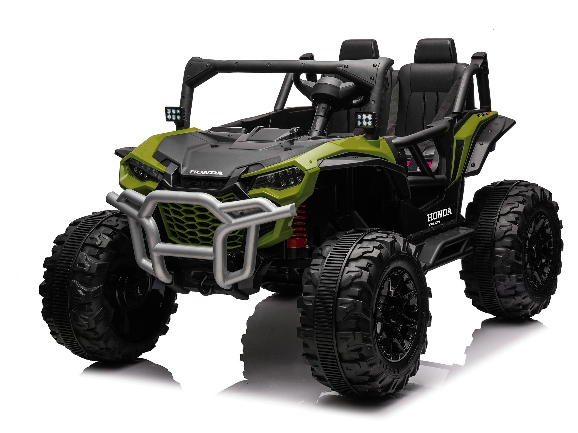 Green Honda Talon 1000R 24V kids ride-on UTV angled exterior view