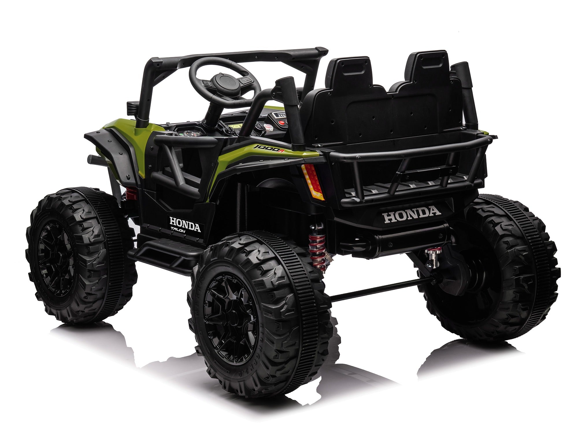 Green Honda Talon 1000R 24V kids ride-on UTV rear three-quarter view