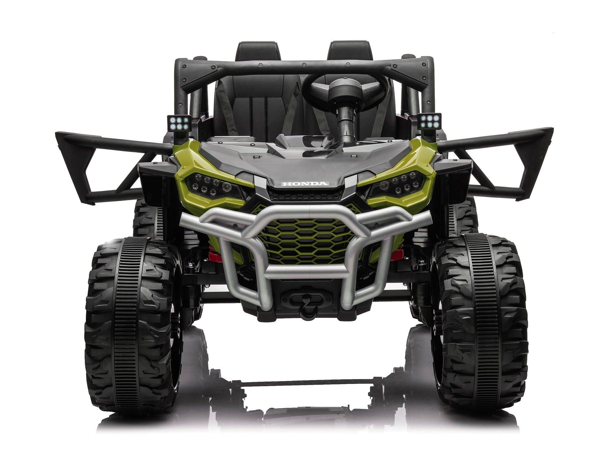Green Honda Talon 1000R 24V kids ride-on UTV with doors open