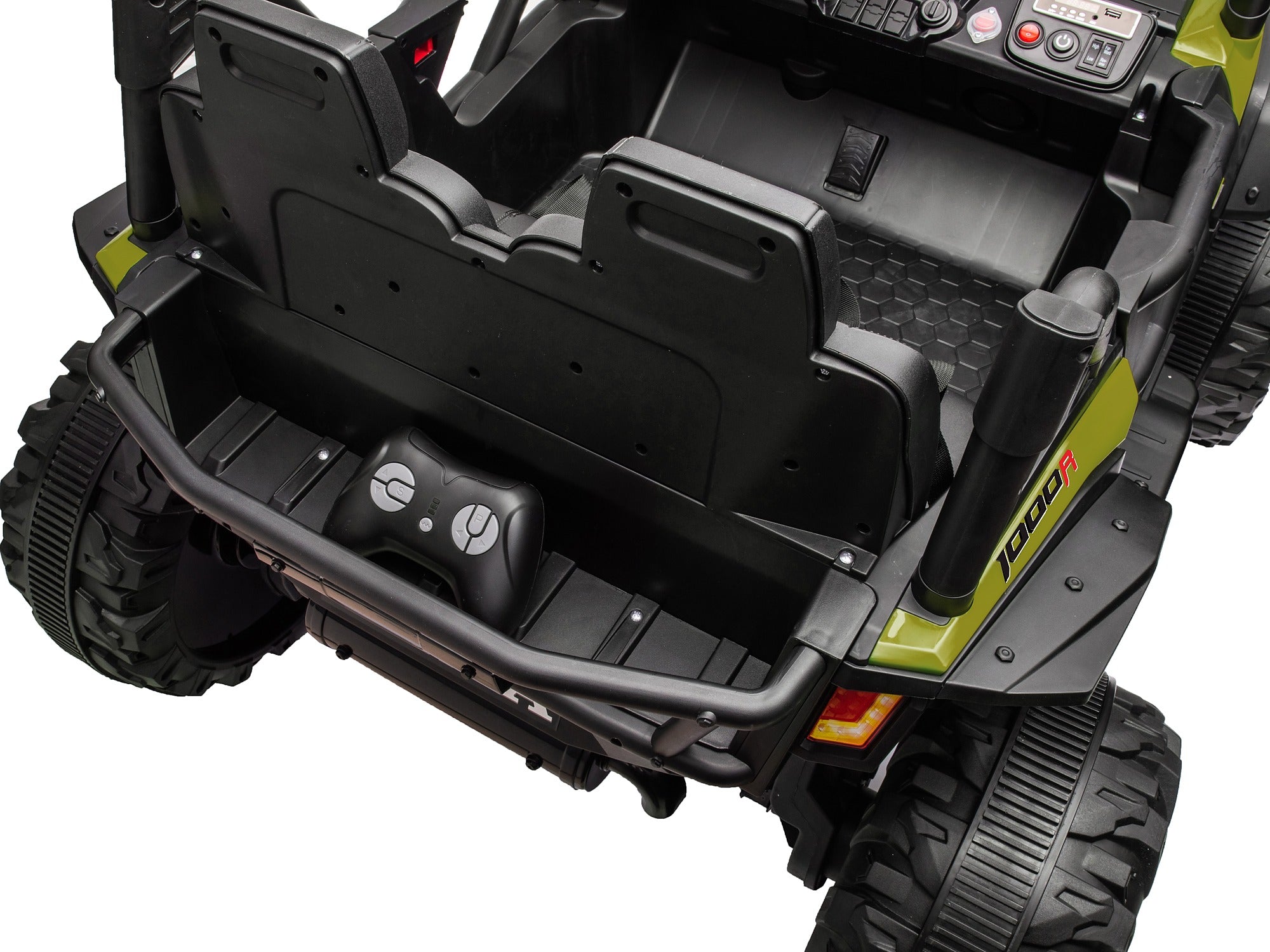 Green Honda Talon 1000R 24V kids ride-on UTV rear cabin and cargo detail