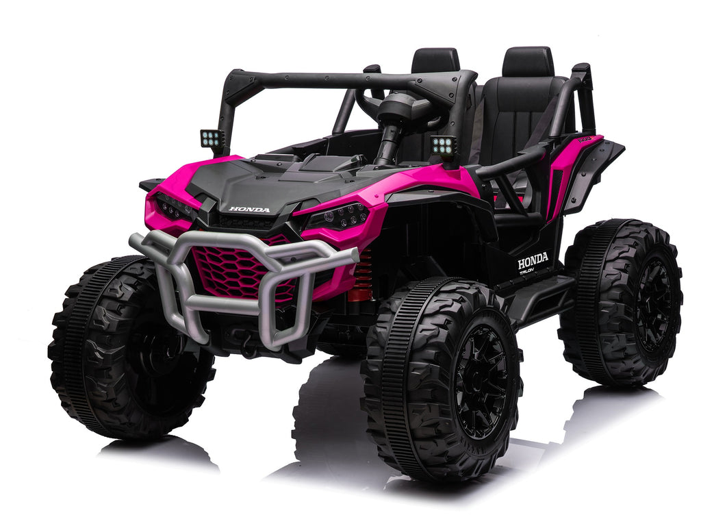 Pink Honda Talon 1000R 24V kids ride-on UTV angled exterior view