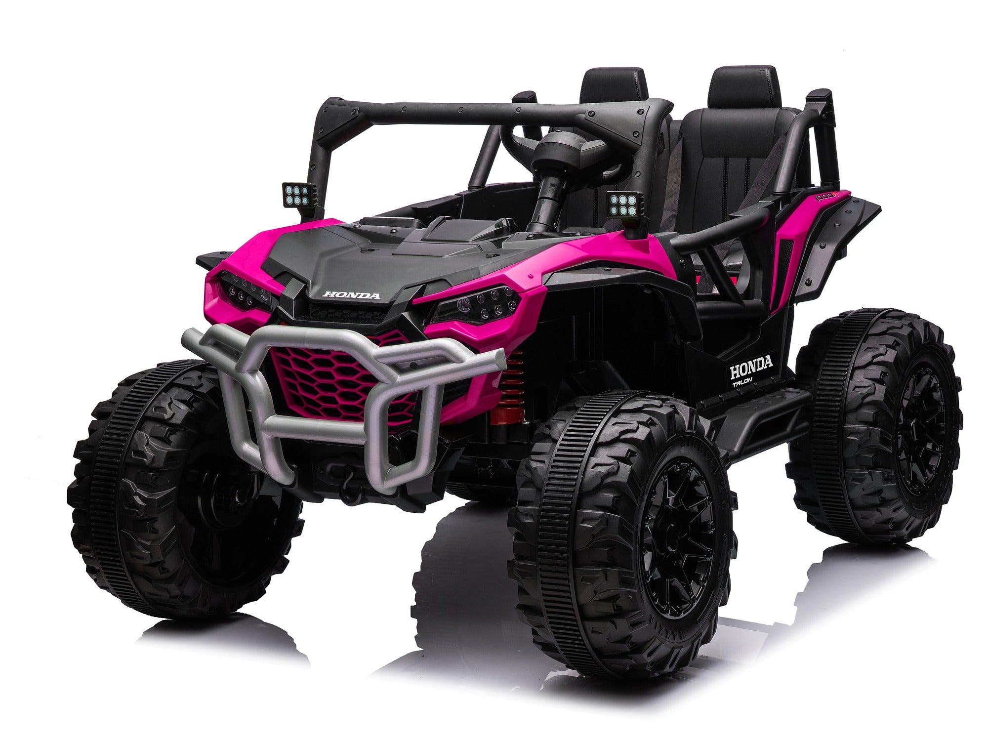 Pink Honda Talon 1000R 24V kids ride-on UTV angled exterior view