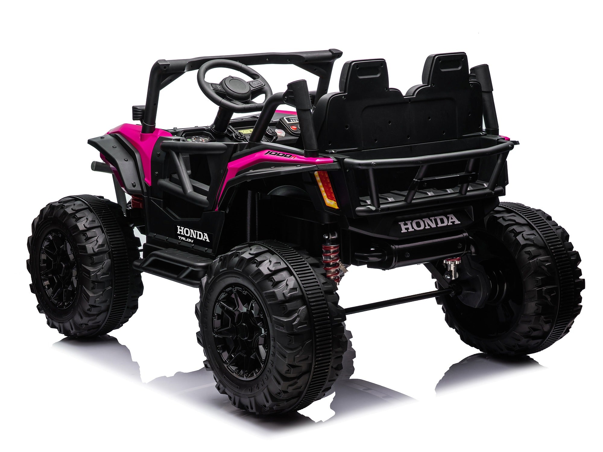Pink Honda Talon 1000R 24V kids ride-on UTV rear three-quarter view