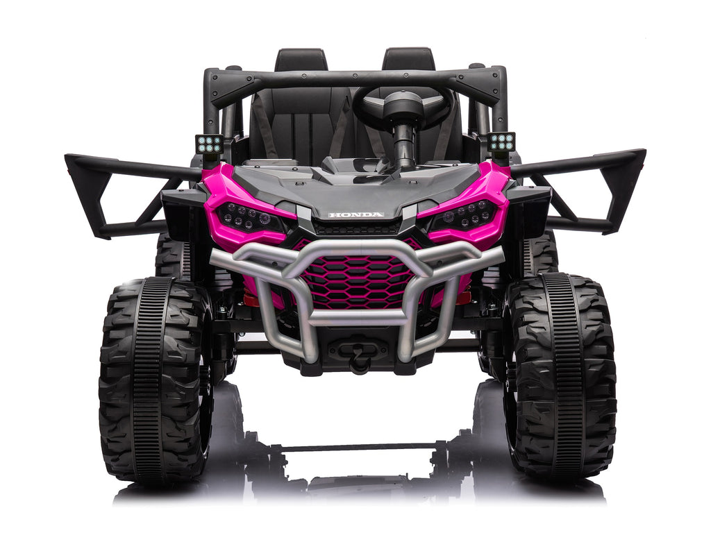 Pink Honda Talon 1000R 24V kids ride-on UTV with doors open