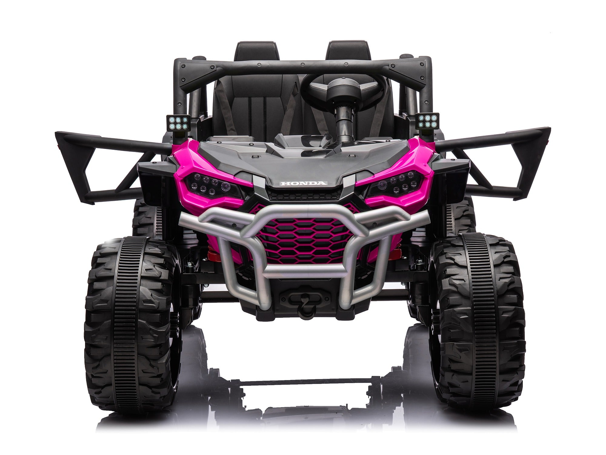 Pink Honda Talon 1000R 24V kids ride-on UTV with doors open