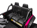 Pink Honda Talon 1000R 24V kids ride-on UTV leather seat and cabin view