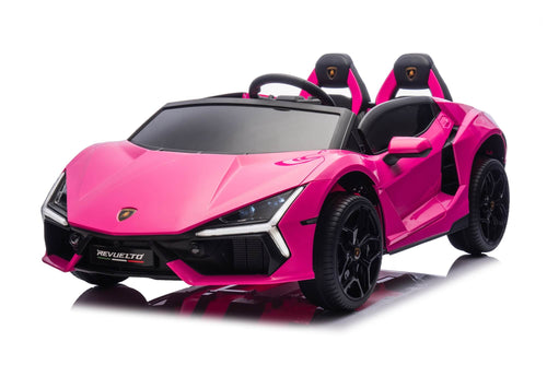 24V (9mph!) Lamborghini Revuelto Two-Seater Kids Ride-On Car pink
