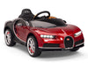Burgundy Toddler Bugatti Remote Control Ride On with Leather Seat