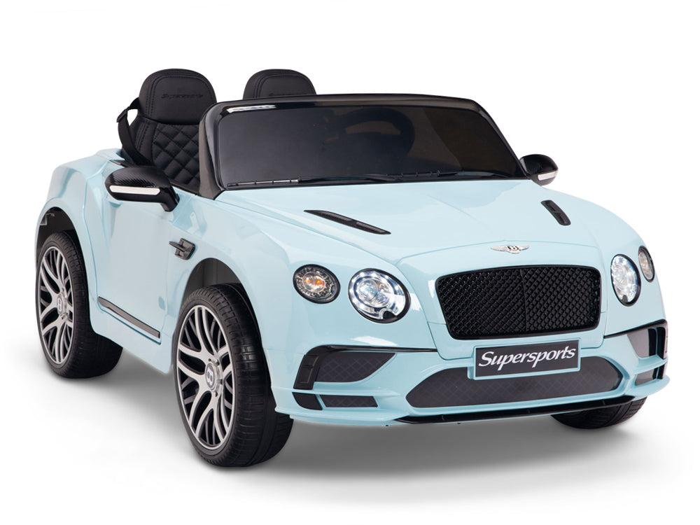 Baby blue ride on car with remote control