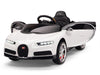 White Toddler Bugatti Remote Control Ride On with Leather Seat