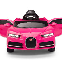 Pink Toddler Bugatti Remote Control Ride On with Leather Seat