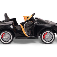Side View Toddler Bugatti Remote Control Ride On Car with Rubber Tires