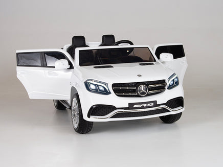 White Remote Control Ride On Mercedes GLS with 2 Seats and 4WD