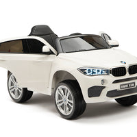 White BMW X6 12V Ride On SUV W/Opening Doors and 2.4G Remote Control