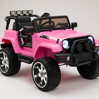 Pink jeep with remote control and 4WD Four Motors