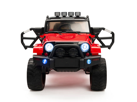 Red jeep with remote control and 4WD Four Motors