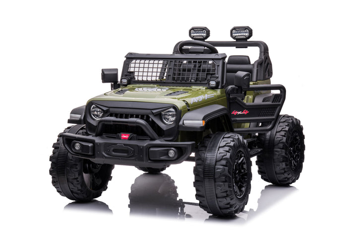 24V Ridington Alpine Two-Seater Ride-On Truck with Rubber Tires and Parental Remote