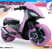 Dragon Ride On Motorcycle 6V In Pink