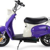 Electric 24 Volt Moped Ride On Scooter in Purple