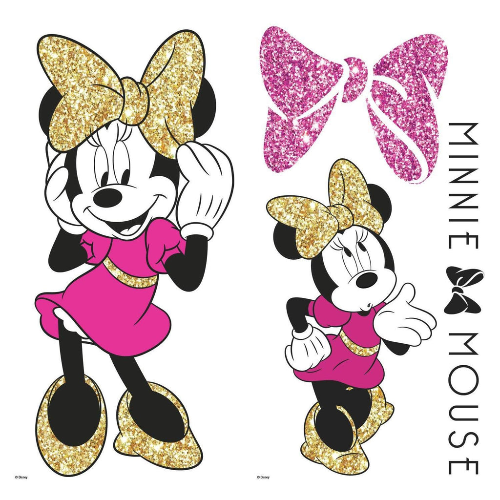Minnie Mouse Plus Glitter Peel and Stick Decals