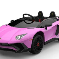 Pink Lamborghini Aventador for toddlers with remote