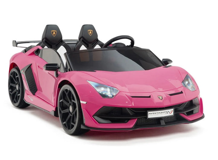Lamborghini SVJ Two Seat 24V remote control ride-on Drift Car pink